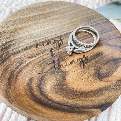 Jewelry Dish, Wooden - Rings and Things