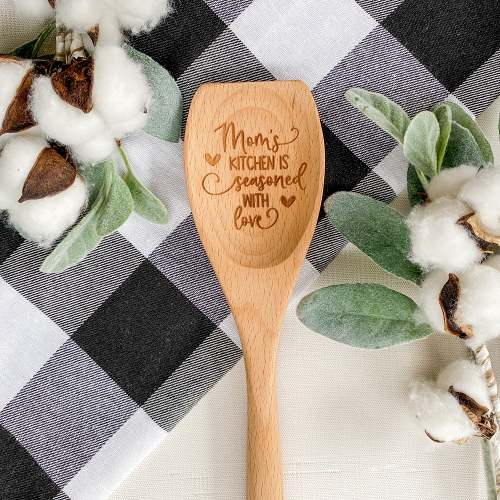 Mom's Kitchen is Seasoned with Love Wooden Spoon