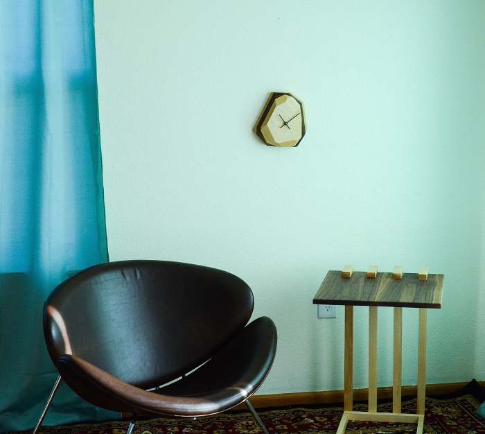 Geometric Wall & Table Clock All American Hardwood