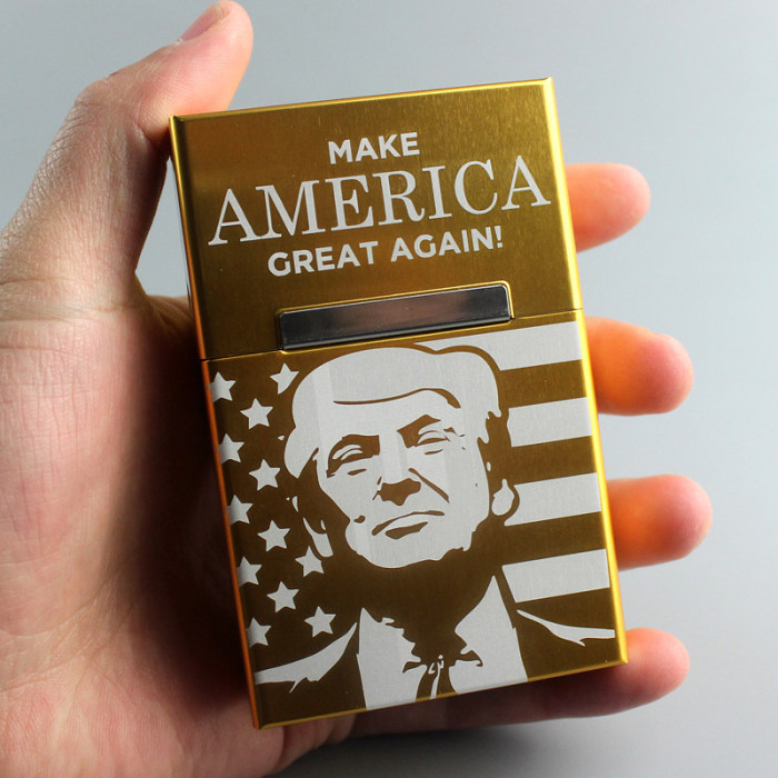 Trump Make America Great Again Aluminum Cigarette Case Personalized Gift for Patriots