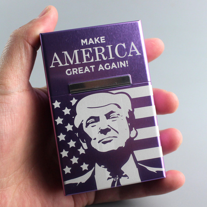 Trump Make America Great Again Aluminum Cigarette Case Personalized Gift for Patriots