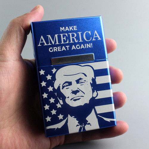 Trump Make America Great Again Aluminum Cigarette Case Personalized Gift for Patriots