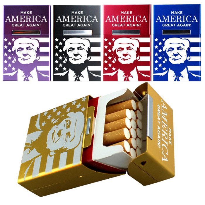 Trump Make America Great Again Aluminum Cigarette Case Personalized Gift for Patriots