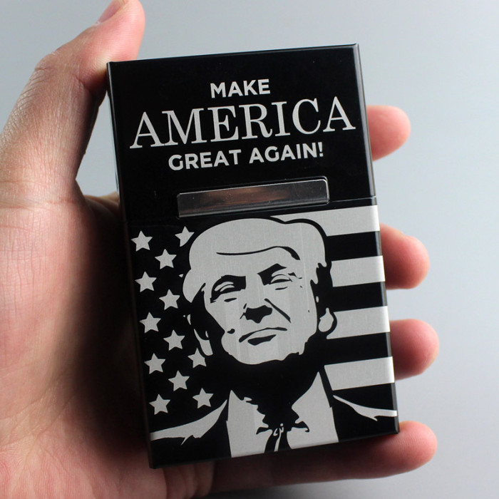 Trump Make America Great Again Aluminum Cigarette Case Personalized Gift for Patriots
