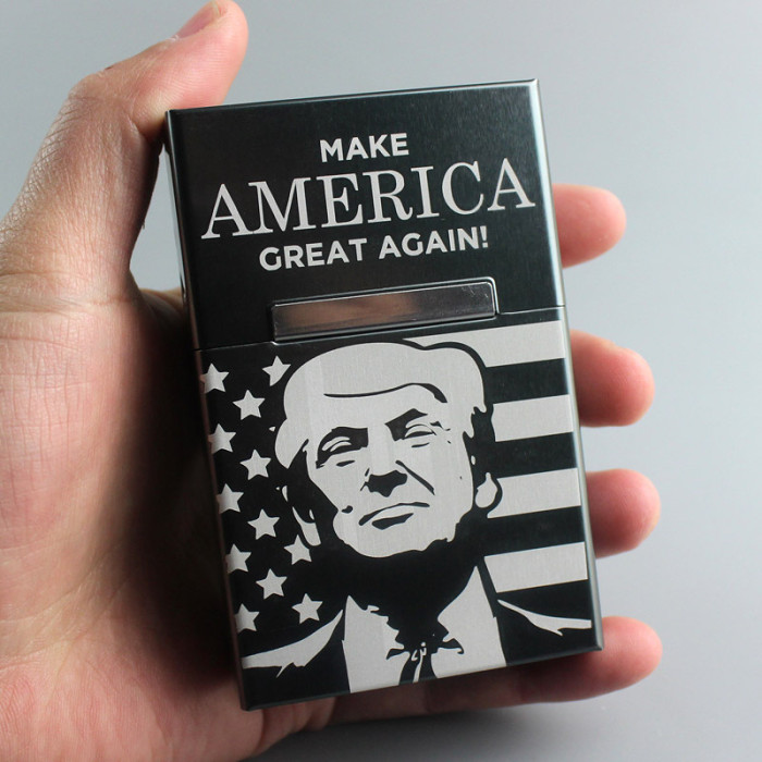 Trump Make America Great Again Aluminum Cigarette Case Personalized Gift for Patriots
