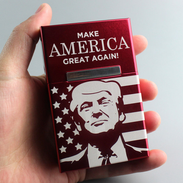 Trump Make America Great Again Aluminum Cigarette Case Personalized Gift for Patriots