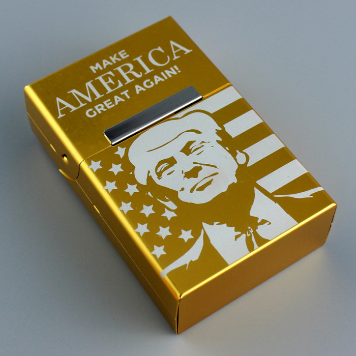 Trump Make America Great Again Aluminum Cigarette Case Personalized Gift for Patriots