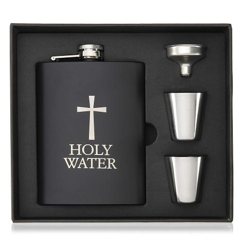 Holy Water Hip Flask Funny Gift 8oz Stainless Steel Flask Personalized Gifts