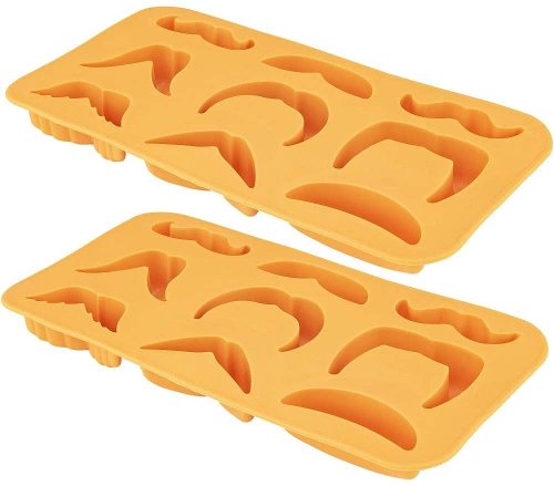 Mustache Variety Ice Cube Tray - Set of 2