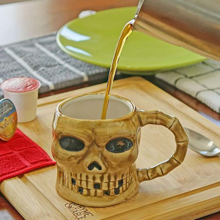 Large Skull Ceramic Coffee Mug