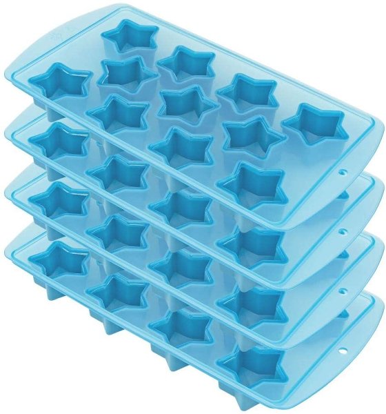Blue Stars Ice Cube Tray - Set of 4