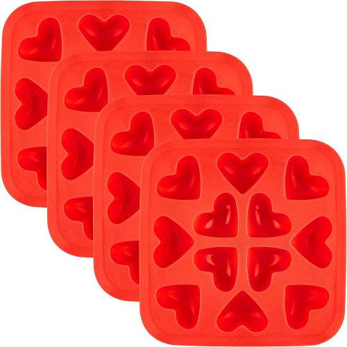 Heart Shaped Ice Cube Tray - Set of 4