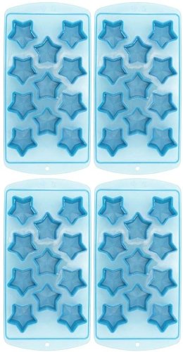 Blue Stars Ice Cube Tray - Set of 4