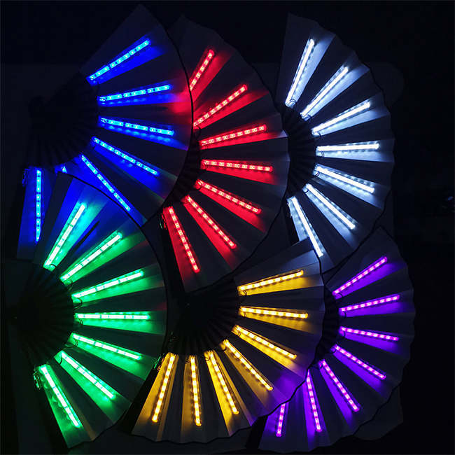 Light up festival LED fan
