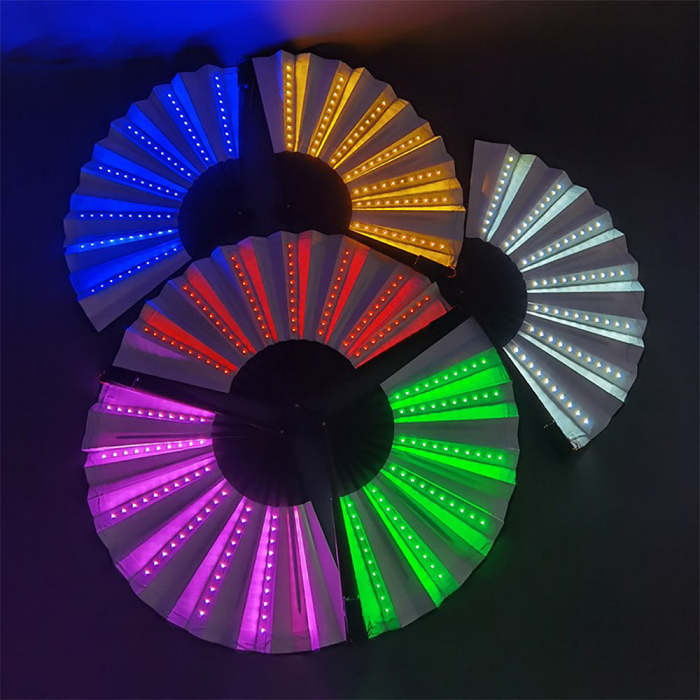 Light up festival LED fan