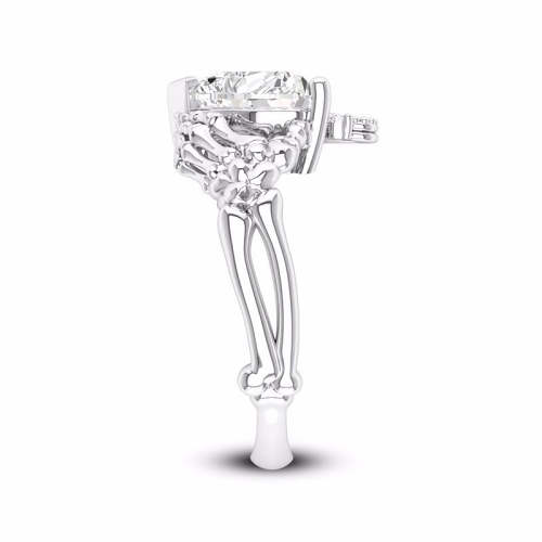 Skeleton Hands Heart gothic ring