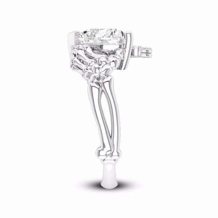 Skeleton Hands Heart gothic ring