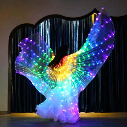 Light up festival LED rainbow wings