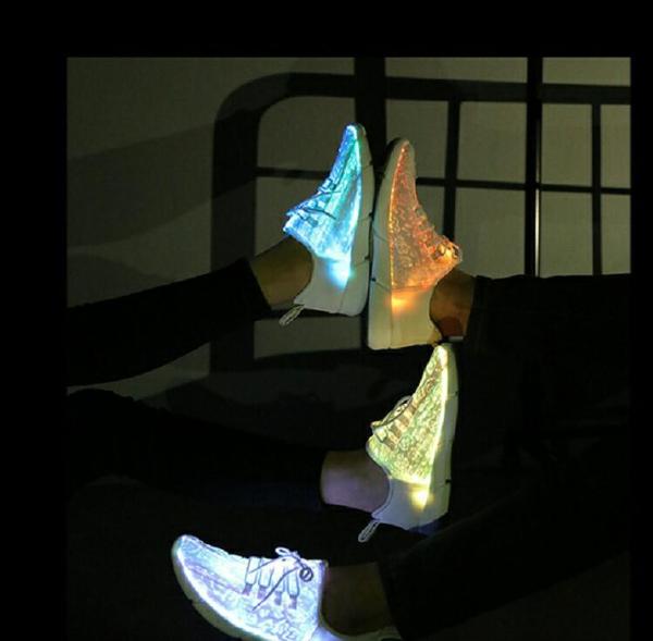 Light up festival LED fiber optic shoes