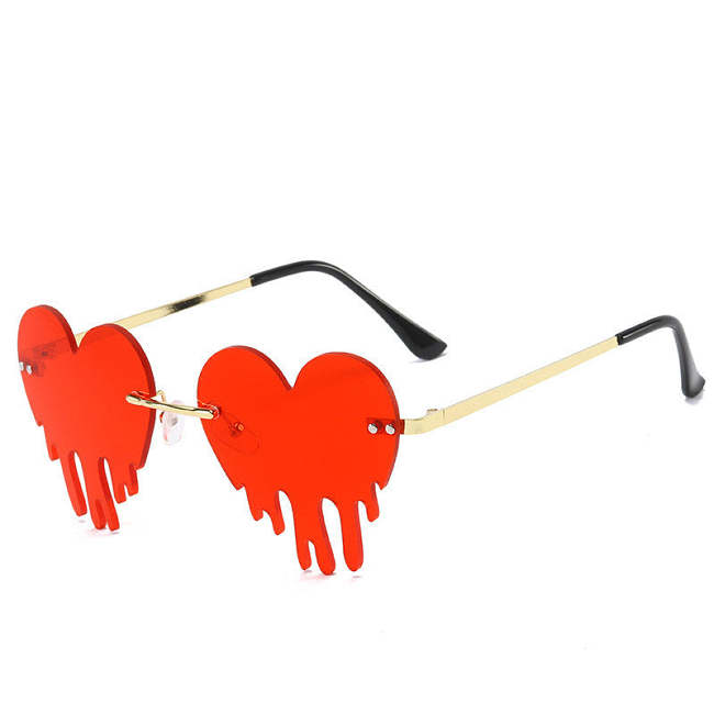 Dripping heart sunglasses