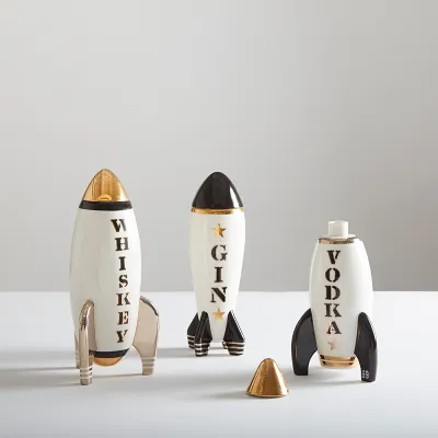 Rocket Decanters by Jonathan Adler Gin, Vodka, Whiskey