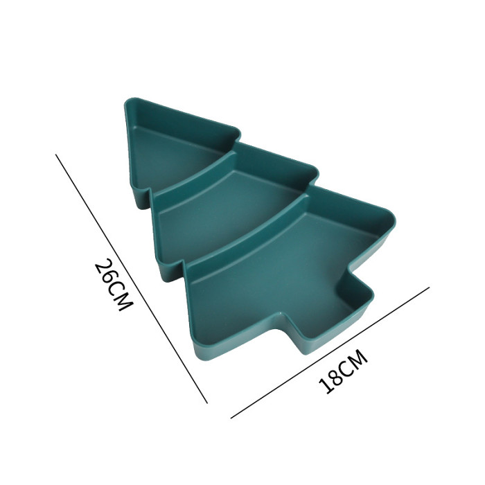 Christmas Tree Snacks Tray Plastic Plates and Bowls