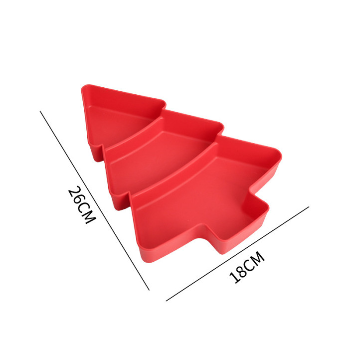 Christmas Tree Snacks Tray Plastic Plates and Bowls