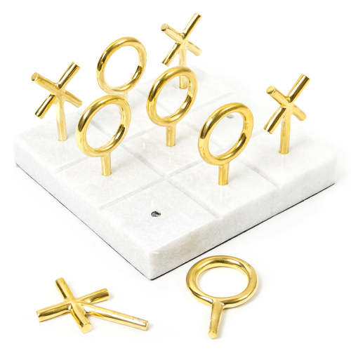 Brass Tic Tac Toe Set by Jonathan Adler