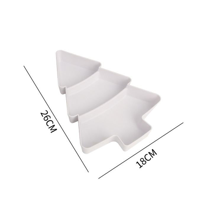 Christmas Tree Snacks Tray Plastic Plates and Bowls