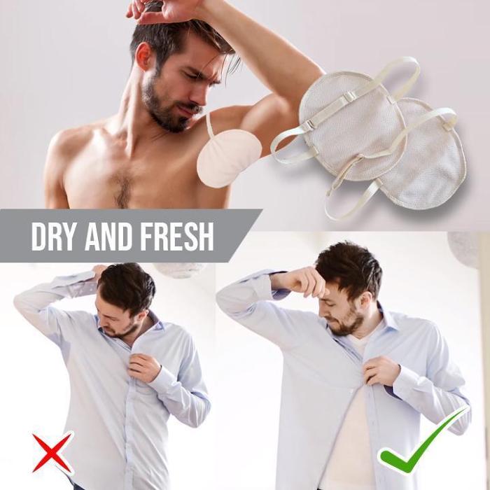 Underarm Absorbing Sweat Pad - Reusable Breathable Absorbent Sweat Pads Guards for Women and Men