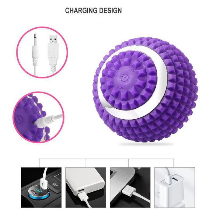Electric Massage Ball- 4-Speed High-Intensity Fitness Yoga Massage Roller