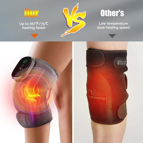 Thermal Joint Massager - 3-In-1 Heated Knee Elbow Shoulder Brace Wrap