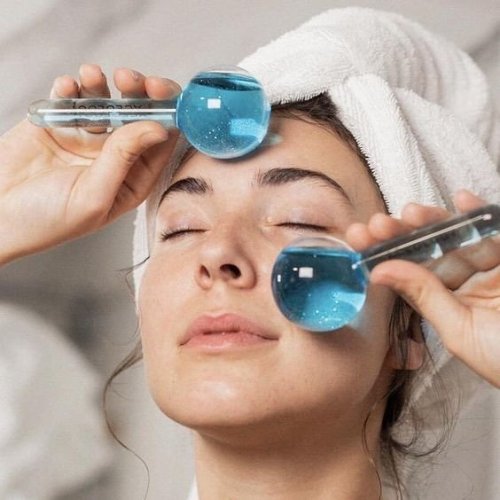 Ice Globes Facial - Crystal Ball Massager for Face, Neck and Eyes, Daily Beauty, Skin Tightening, Anti Aging, Reduce Puffiness and Wrinkles