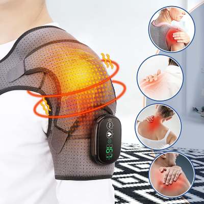 Heated Shoulder Wrap with Vibration - Cordless Shoulder Heating Pad for Men and Women