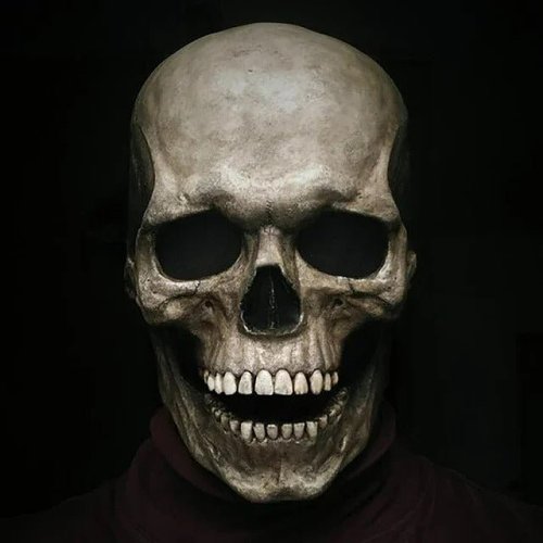 Movable Mouth Skull Mask - Halloween Full Head Skull Mask