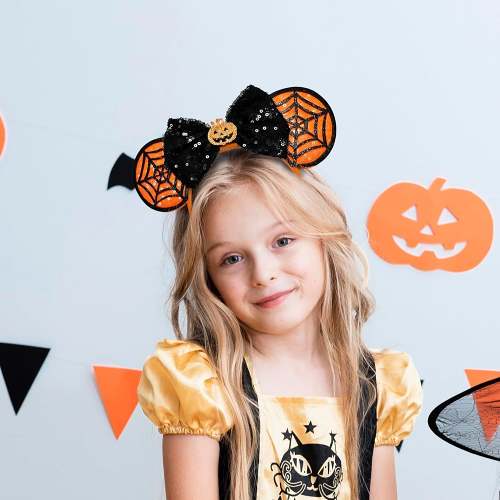 Halloween Mickey Mouse Headband - Cute Mouse Ears Headband For Holiday Party
