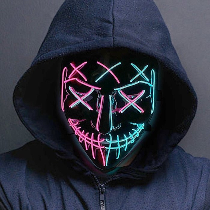 Led Halloween Mask - Light Up Mask for Festival Cosplay