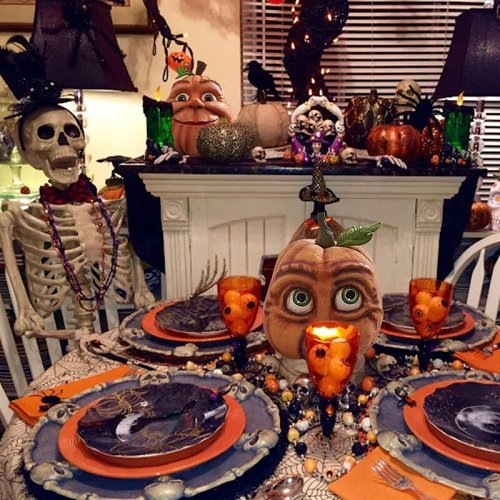 Halloween Pumpkin Outdoor Decoration - Funny Pumpkin Head Home Decoration