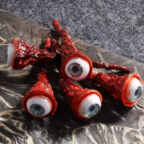 Halloween Realistic Ripped Out Eyeball  - Bloody Scary Decor for Cosplay, Party Costume Props