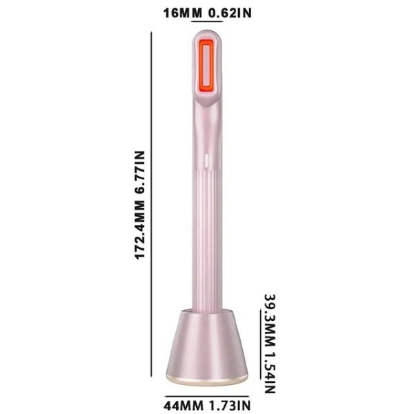 4-in-1 Skincare Wand - Therapeutic Warmth Face Massager Tool with Red LED Light