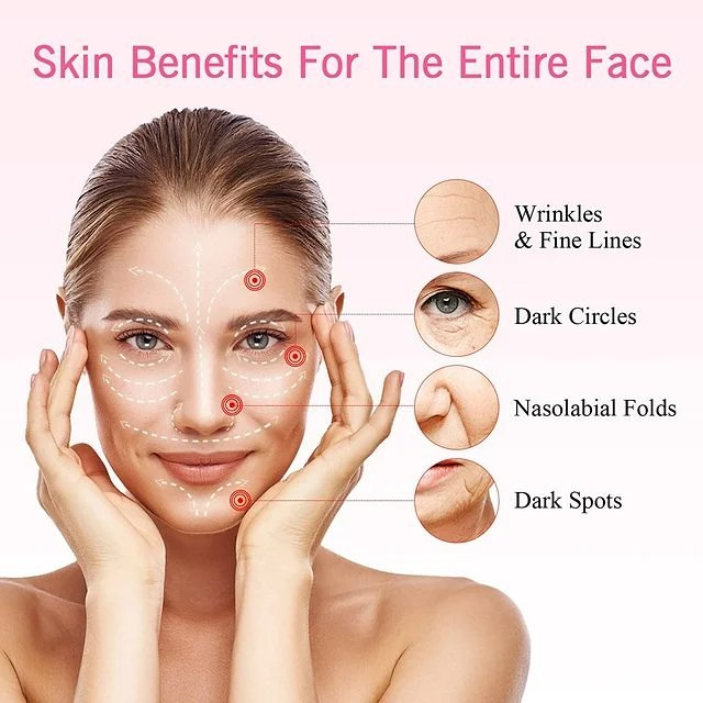 4-in-1 Skincare Wand - Therapeutic Warmth Face Massager Tool with Red LED Light