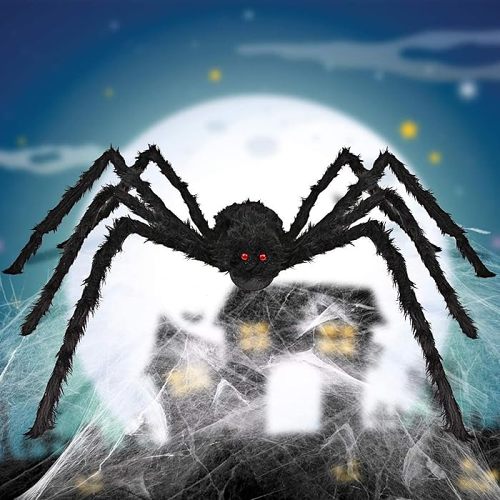 Giant Halloween Spider - Realistic Scary Decor