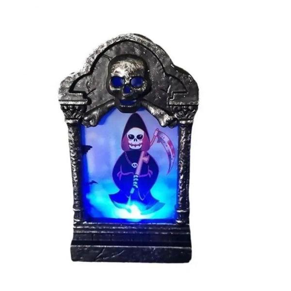 Halloween Tombstone Light LED Decorative Prop - Tombstone Ornament LED Light Up Halloween Decoration
