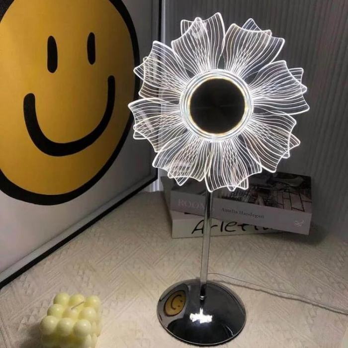 Windmill Sunflower Lamp - Study Lamp, LED Crystal Table Lamp Atmosphere Light Decorative Bedside Night Light