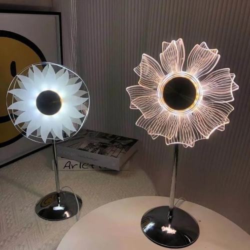 Windmill Sunflower Lamp - Study Lamp, LED Crystal Table Lamp Atmosphere Light Decorative Bedside Night Light