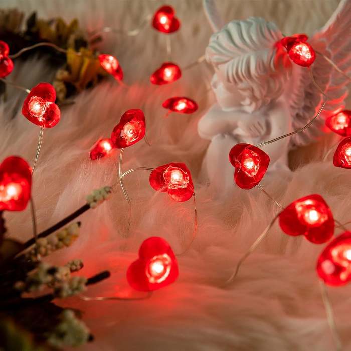 Love Heart String Lights - LED Heart Valentines String Lights