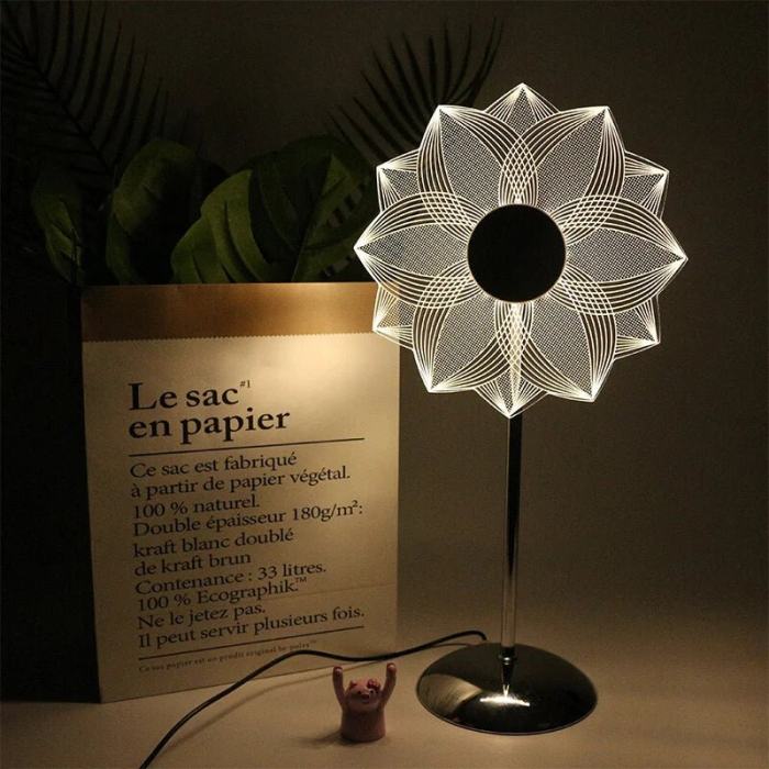 Windmill Sunflower Lamp - Study Lamp, LED Crystal Table Lamp Atmosphere Light Decorative Bedside Night Light