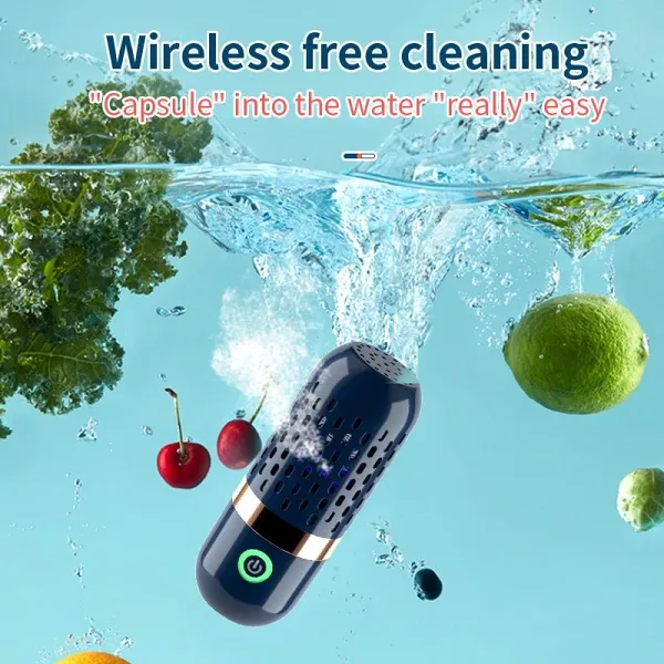 Vegetable Disinfection Machine - Capsule Shape Wireless Disinfection Machine