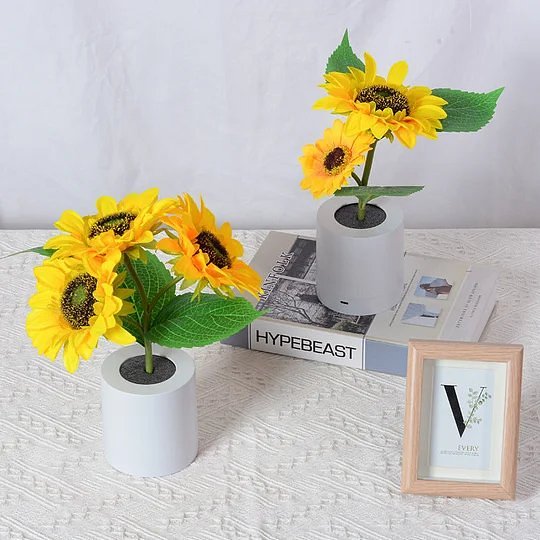 Sunflower Lamp - Artificial Sunflower in Pot with LED Lights for Valentine's Day, Mother's Day and Birthday Gifts