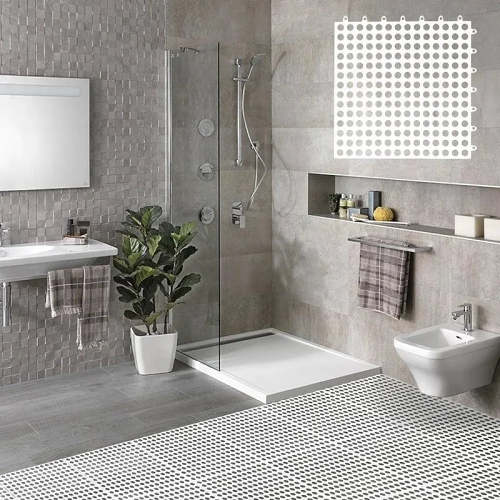Non-Slip Bathroom Mat – Experience Ultimate Comfort with This Large Jigsaw Waterproof Mat, Perfect for Your Kitchen, Bath, Shower, and Toilet